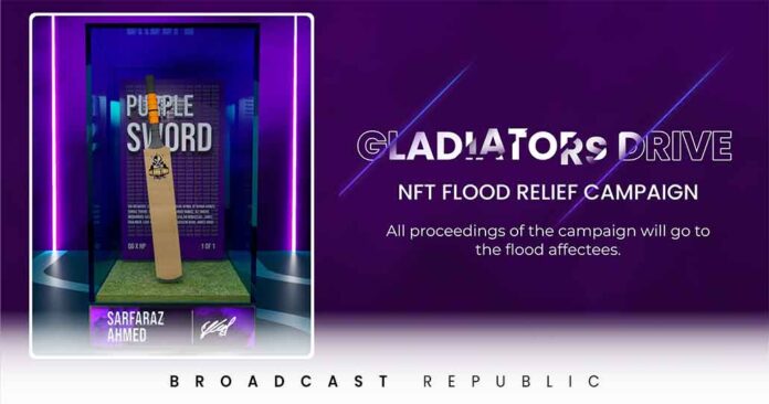 Quetta Gladiators and HashPotato, auctioning a digital collectible for flood relief